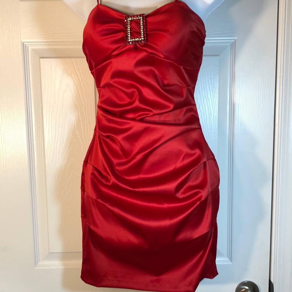Coqueta Internacional Red Party Dress Size S